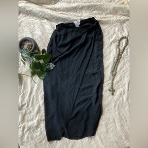 vintage calvin klein silk wrap skirt